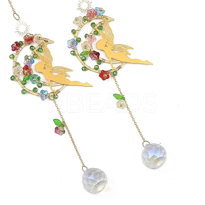 Stainless Steel Moon Fairy Suncatchers HJEW-JM04999-1