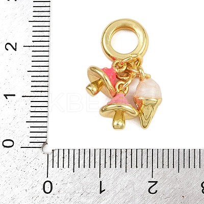 Brass Enamel European Dangle Charms KK-I352-25G-1
