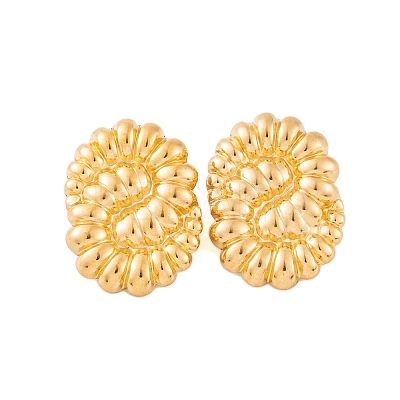 Ion Plating(IP) 304 Stainless Steel Stud Earrings for Women EJEW-P279-37G-1