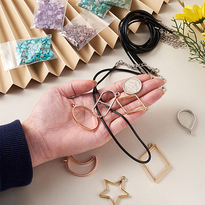 DIY UV/Epoxy Resin Pendant Necklace Making Kits DIY-TA0008-72-1