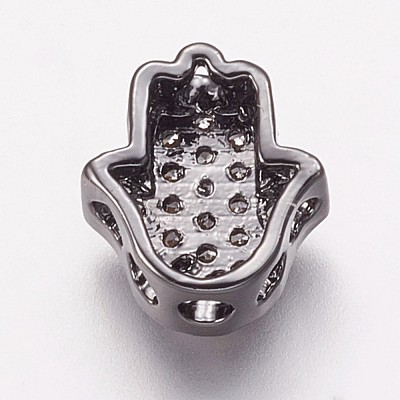Brass Cubic Zirconia Beads KK-P134-05B-1