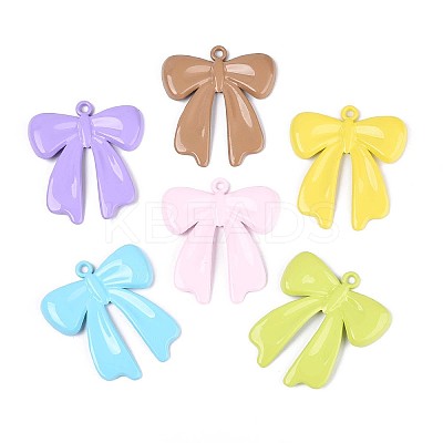 Spray Painted Alloy Big Pendants PALLOY-T092-83M-1