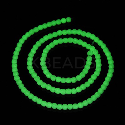 Luminous Glass Bead Strands GLAA-H018-01B-1