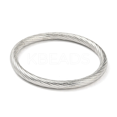Non-Tarnish 304 Stainless Steel Textured Bangles BJEW-G686-01P-1