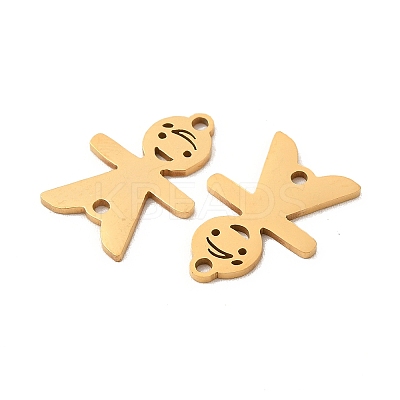 201 Stainless Steel Connector Charms STAS-K251-079G-1
