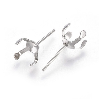 Tarnish Resistant 304 Stainless Steel Stud Earring Findings LS-X-STAS-L219-03D-P-1