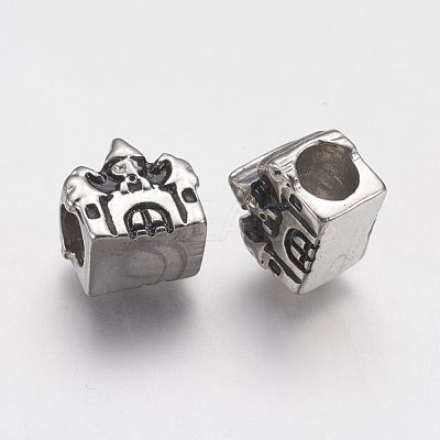 Ion Plating(IP) 304 Stainless Steel European Beads STAS-J022-119AS-1