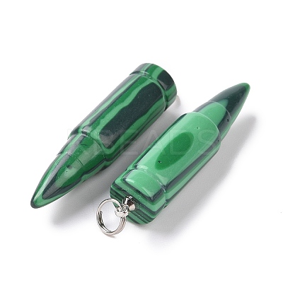 Synthetic Malachite Pointed Pendants G-D850-15-1