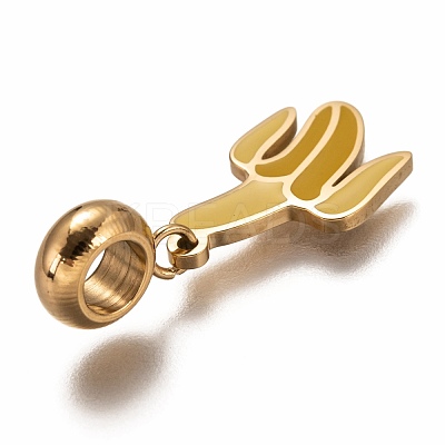 304 Stainless Steel European Dangle Charms STAS-I177-06G-1