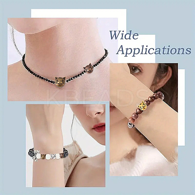 80Pcs 4 Colors Tibetan Style Alloy Kitten Beads TIBEP-YW0002-20-1