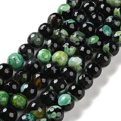 Natural Fire Crackle Agate Beads Strands G-M437-A01-01F-1