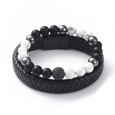 Unisex Stackable Bracelets Sets BJEW-JB04896-1