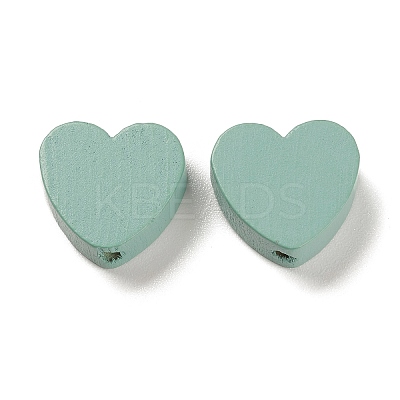 Spray Painted Natural Maple Wood Beads WOOD-M007-11-1