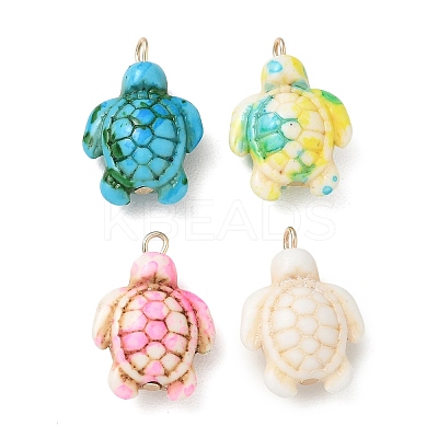 Brass & Resin Pendants RE-CBA9A00-01G-1