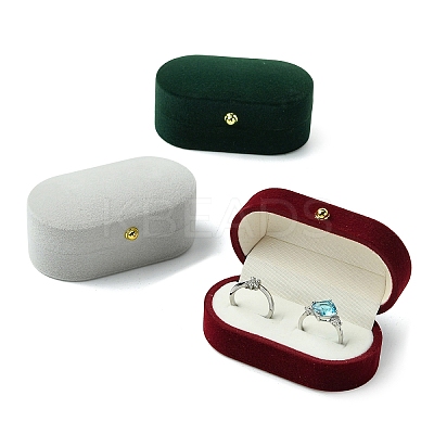 1Pc Rectangle Velvet Couple Rings Boxes CON-YW0001-96A-1