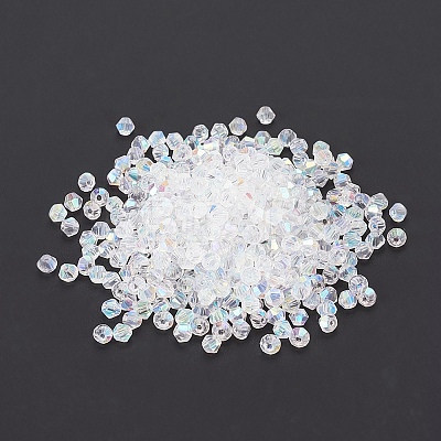 500Pcs Faceted Bicone Electroplate Glass Beads Strands EGLA-YW0001-08-1