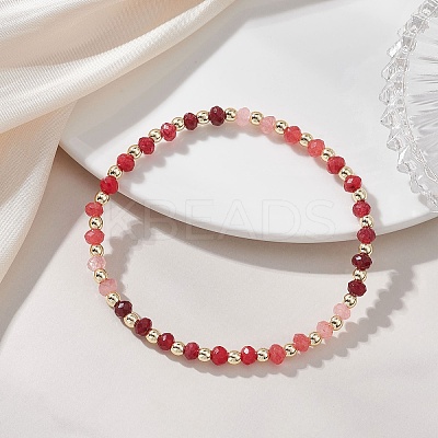 Dyed Natural Malaysia Jade & Synthetic Hematite Beaded Stretch Bracelets for Women BJEW-JB13069-01-1
