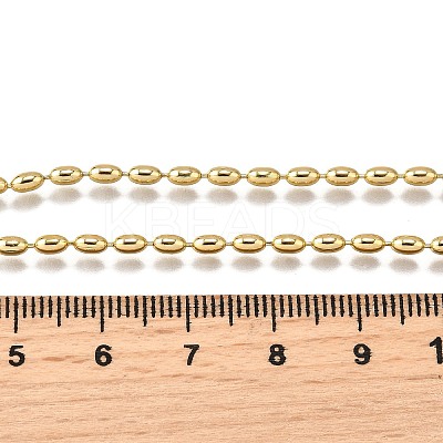 2.5MM Brass Oval Link Chain Necklaces X-NJEW-M108-20G-1