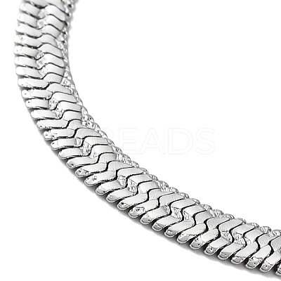 Non-Tarnish 304 Stainless Steel Herringbone Chain Necklaces LS-NJEW-P282-02P-1