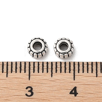 925 Sterling Silver Corrugated Beads STER-P053-09A-AS-1