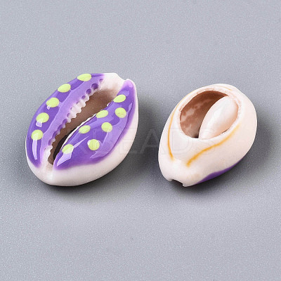 Natural Cowrie Shell Beads SHEL-Q312-006G-1