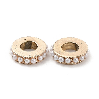 Rack Plating Alloy European Beads PALLOY-P289-33LG-1