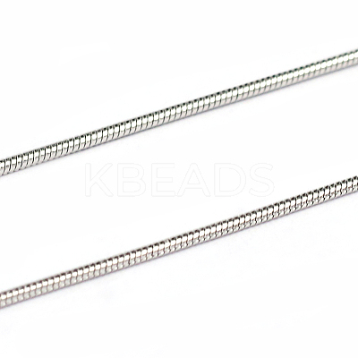 Tarnish Resistant 3.28 Feet 304 Stainless Steel Snake Chains X-CHS-L001-163-0.9mm-1