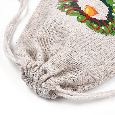 Christmas Cotton Cloth Storage Pouches ABAG-M004-02C-1