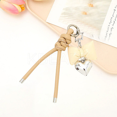 1Pc Imitation Leather Keychain AJEW-CL0001-09C-1