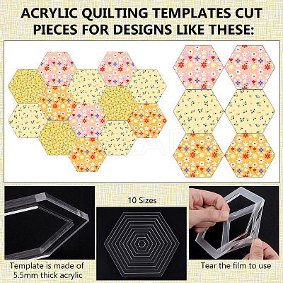 Acrylic Quilting Templates DIY-BC0014-01B-1