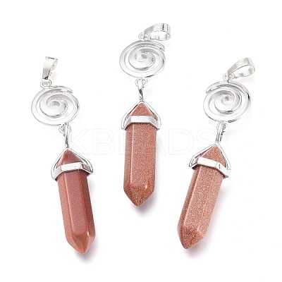 Synthetic Goldstone Pointed Big Pendants G-D0021-01P-11-1