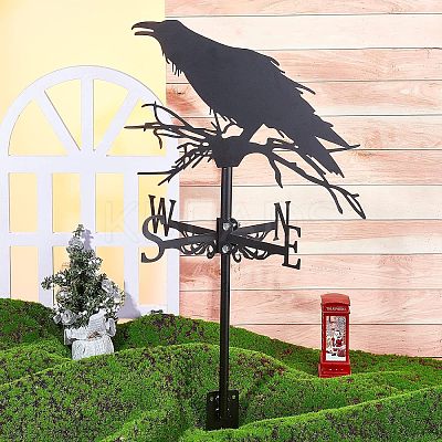 Crow Iron Wind Direction Indicator AJEW-WH0034-65-1