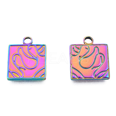 Ion Plating(IP) 201 Stainless Steel Pendants STAS-N098-256M-1