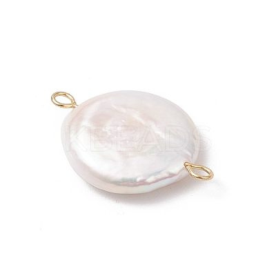 Natural Keshi Pearl Connector Charms PALLOY-JF04188-02-1