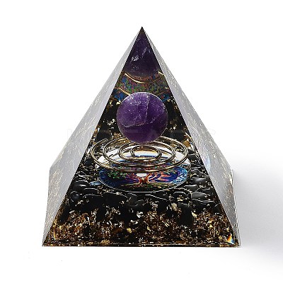 Orgonite Pyramid Resin Energy Generators AJEW-D056-01F-1