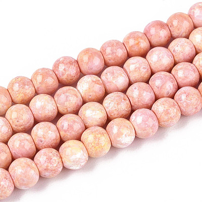 Baking Paint Glass Beads Strands DGLA-N016-6mm-M-1