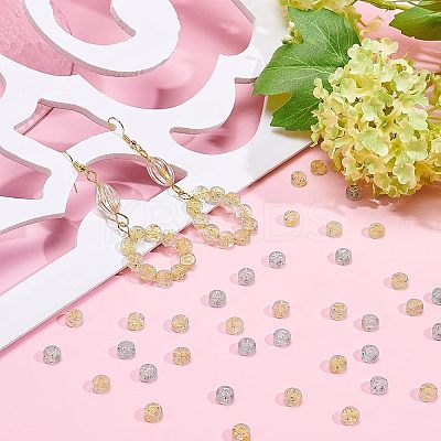 2 Colors Plating Transparent Acrylic Beads TACR-CA0001-03-1