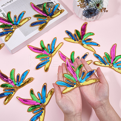 10Pcs Polyester Embroidery Ornament Accessories PATC-CY0001-31B-1
