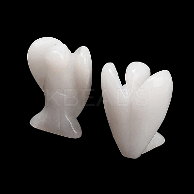 Natural White Jade Gemstone Carved Angle Figurines GG-CBA8396-A16-1