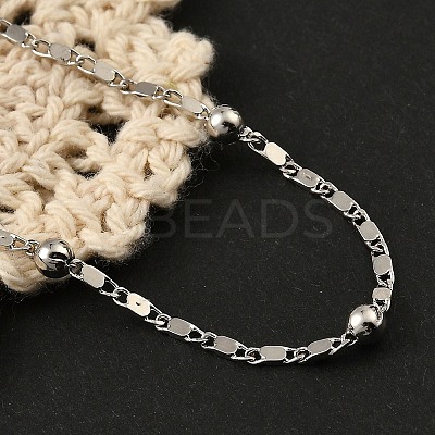 Rack Plating Brass Link Chain Bracelets for Women BJEW-G735-03P-1