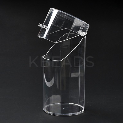 Flip Cover Column Plastic Pen Holder MRMJ-E010-03-1