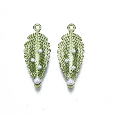 Rack Plating Alloy Pendants X-ENAM-T017-21-1