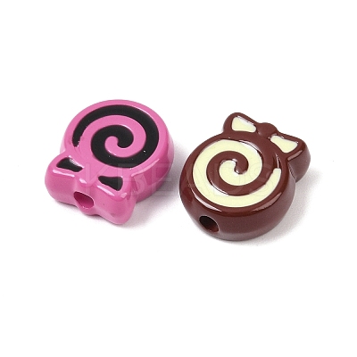 Opaque Acrylic Beads OACR-H057-06-1