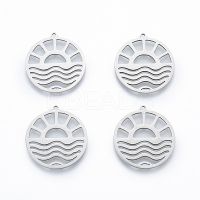 Non-Tarnish 201 Stainless Steel Pendants STAS-N090-LA912-1-1