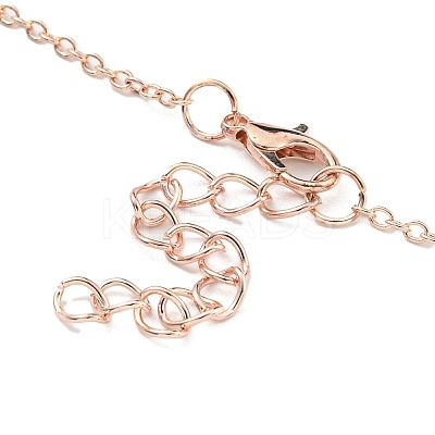 Alloy Teardrop Pendant Necklaces for Women NJEW-G132-01RG-1