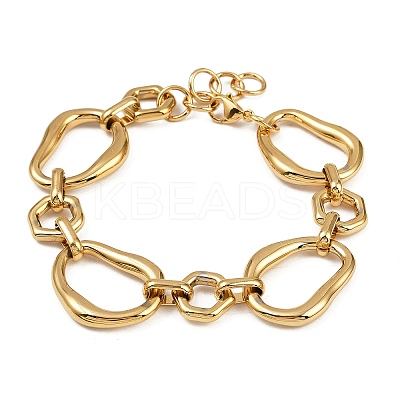 304 Stainless Steel Link Chain Bracelets for Women LS-BJEW-Z137-01G-1