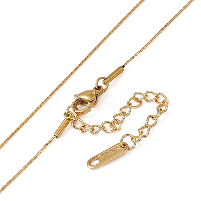 304 Stainless Steel Teardrop with Evil Eye Pendant Necklace for Women LS-NJEW-P269-14G-1