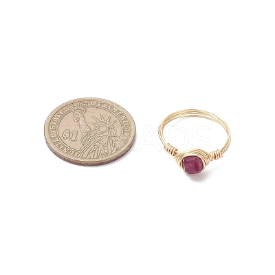 Natural Tourmaline Finger Rings RJEW-JR00930-1