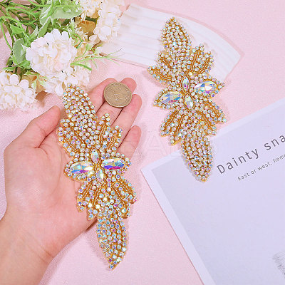 Flower Glass Hotfix Rhinestone FIND-WH0148-265A-01-1