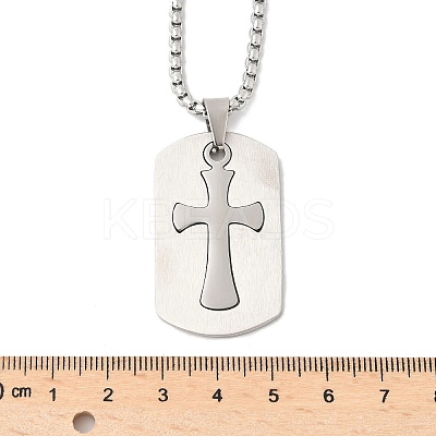 201 Stainless Steel Pendant Necklaces NJEW-D307-02P-B-1